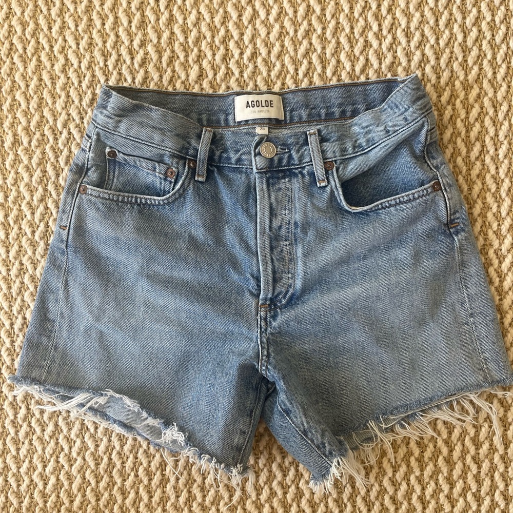 AGOLDE Reese Women's Blue Denim Shorts 25